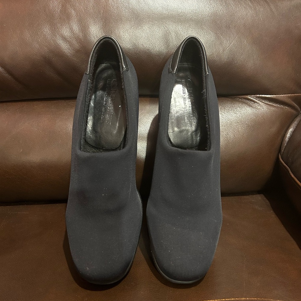 La CANADIENNE Black Microfibre Waterproof Wedge (Winter Shoe)